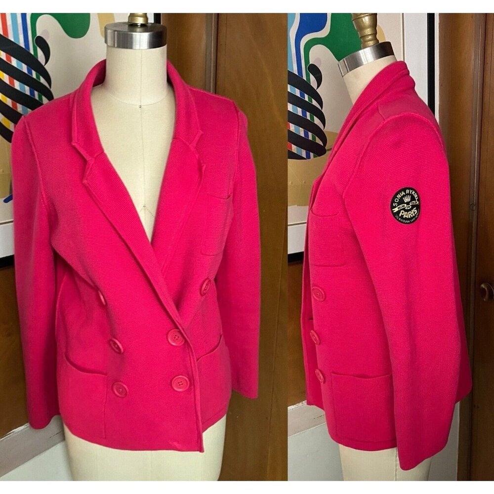 Sonia Rykiel for H&M Women Pink Cardigan Sz S Jacket blazer knit